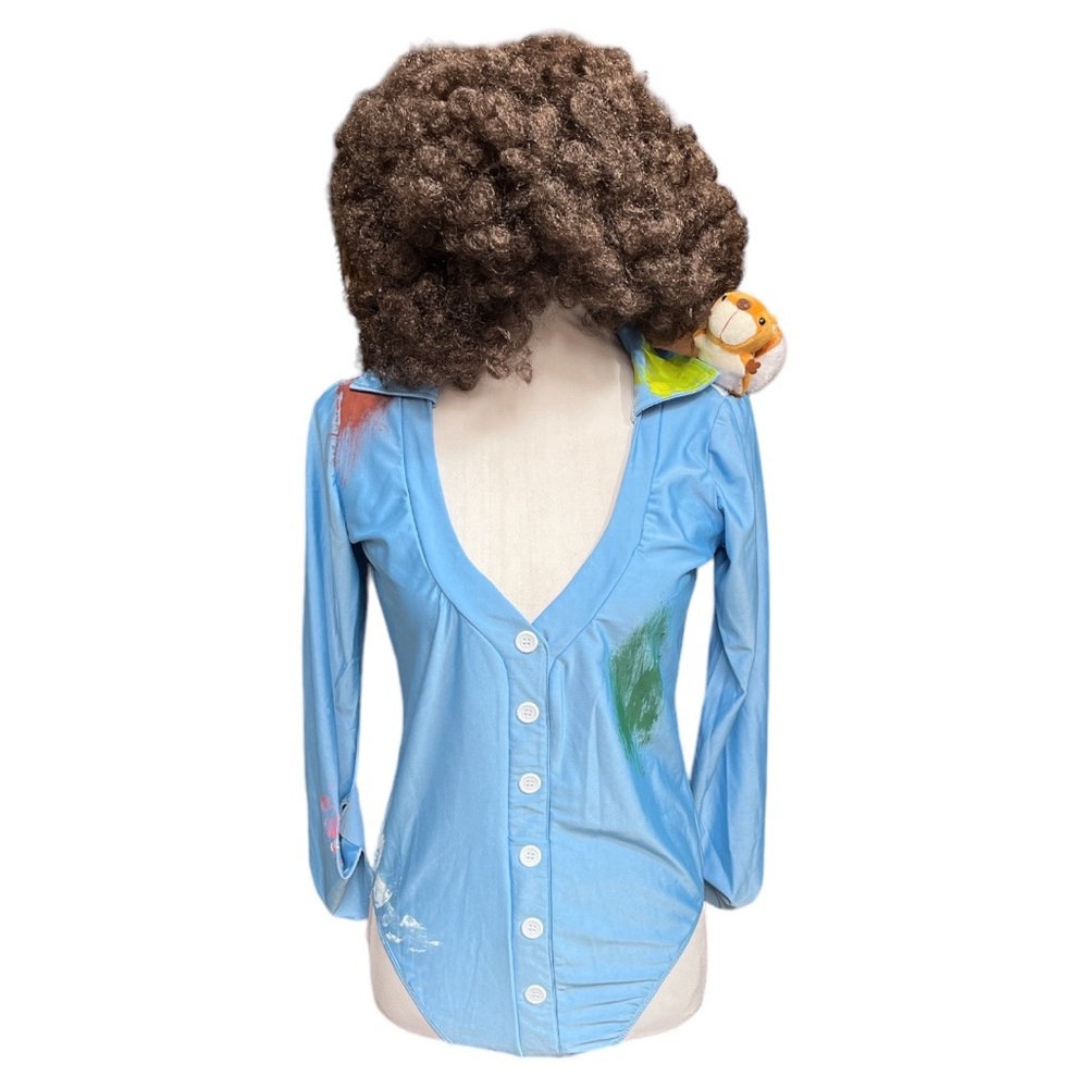 Starline Happy Little Trees Painter Bob Ross Costume Blue Size XLarge